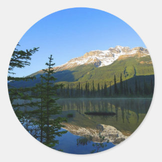 Jasper Lakes Reflections National Park Classic Round Sticker