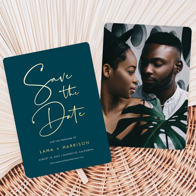 Jasper | Modern Minimal Script Photo Save the Date (Creator Uploaded)