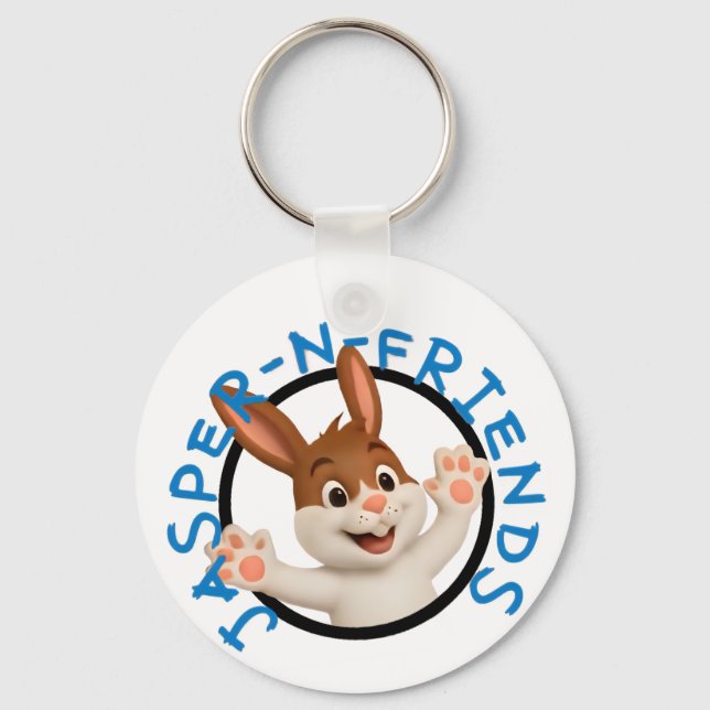 Jasper-n-friends keychain / Backpack tag (Front)