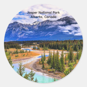 Jasper National Park, Alberta, Canada Classic Round Sticker