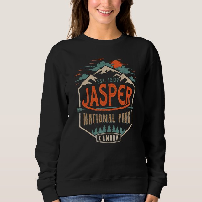 Jasper National Park Alberta Canada Exploration Tr Sweatshirt (Front)