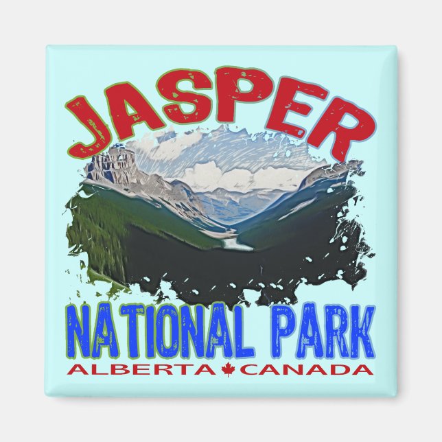 Jasper National Park, Alberta Canada Magnet (Front)