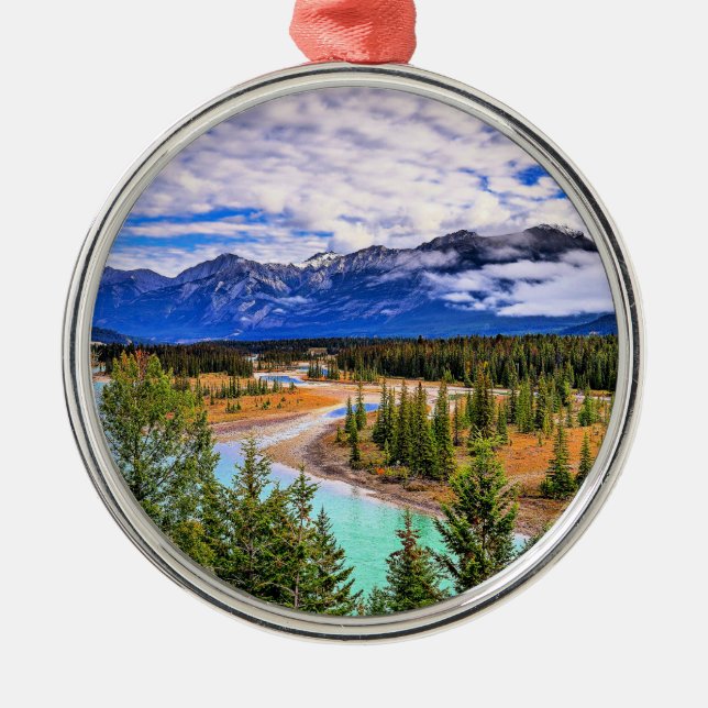 Jasper National Park, Alberta, Canada Metal Tree Decoration (Front)