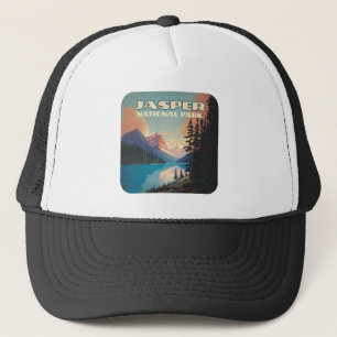 Jasper National Park Alberta Canada Rockies Retro Trucker Hat