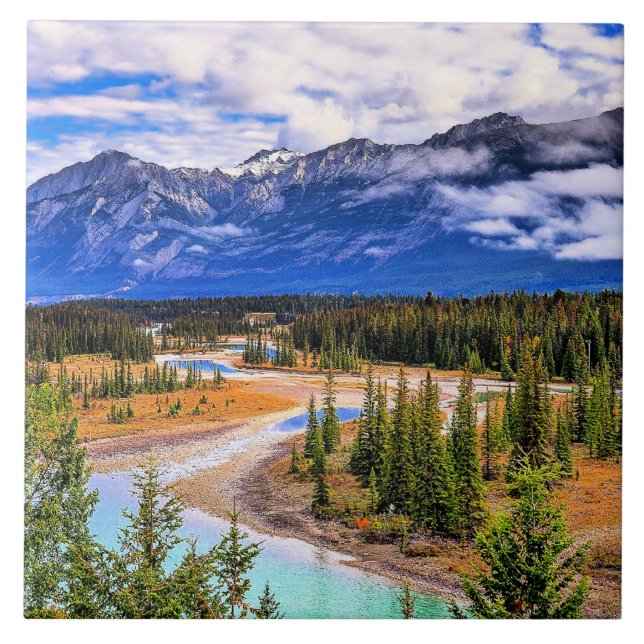 Jasper National Park, Alberta, Canada Tile (Front)