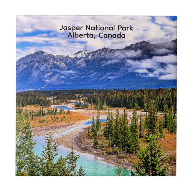 Jasper National Park, Alberta, Canada Tile (Front)