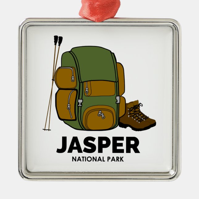 Jasper National Park Backpack Metal Tree Decoration (Front)