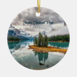 Jasper National Park Banff Canada Souvenir Ceramic Tree Decoration