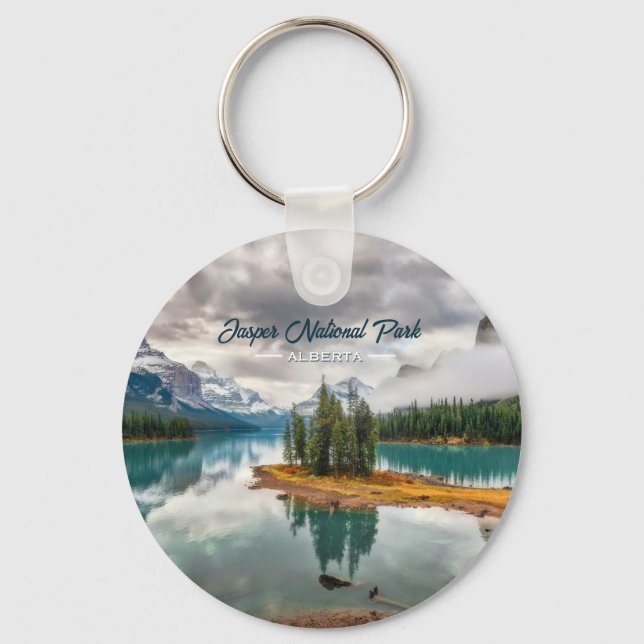 Jasper National Park Banff Canada Souvenir Key Ring (Front)
