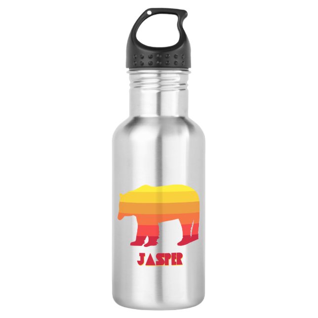 Jasper National Park Bear 532 Ml Water Bottle (Front)