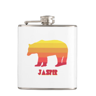 Jasper National Park Bear Hip Flask