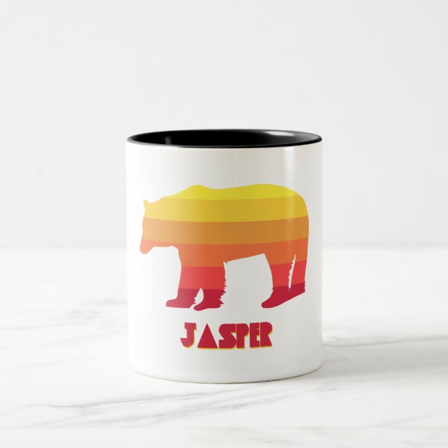 Jasper National Park Bear Two-Tone Coffee Mug (Center)