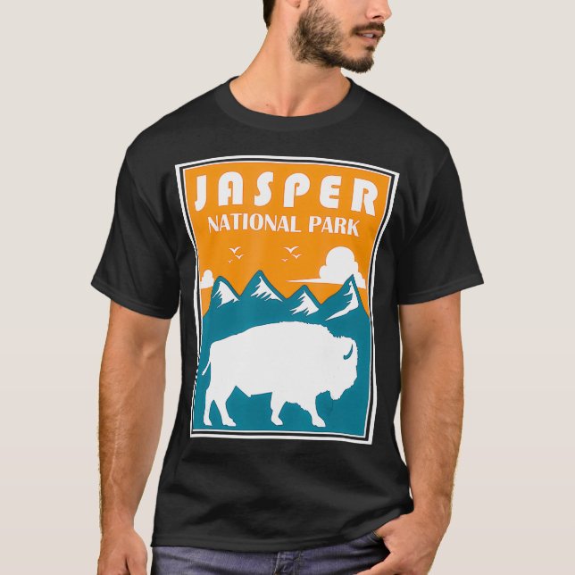 Jasper National Park Bison Canada  T-Shirt (Front)
