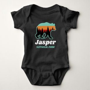 Jasper National Park Canada Bear Retro Baby Bodysuit