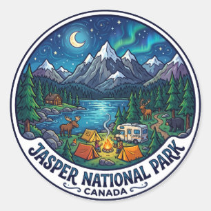 Jasper National Park Canada Classic Round Sticker