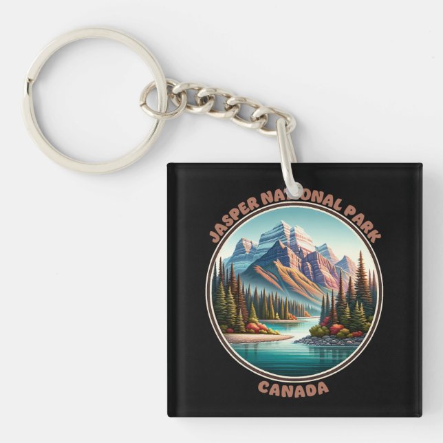 Jasper National Park Canada Key Ring (Front)
