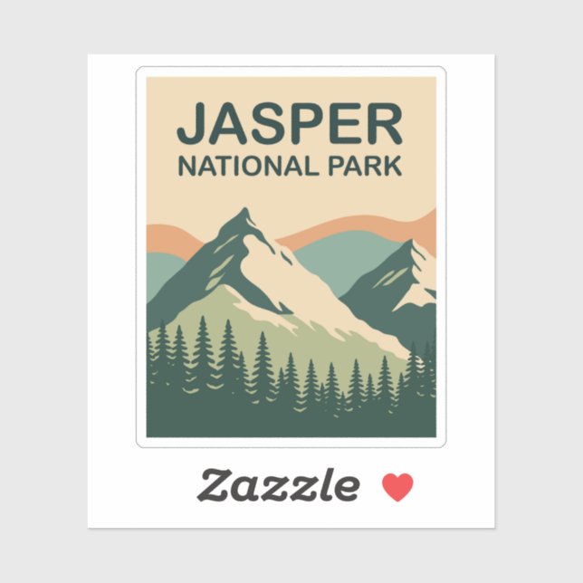 Jasper National Park Canada Scenic Nature Art (Sheet)