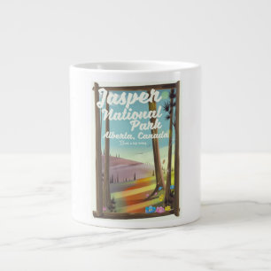 Jasper National park, Canada travel poster Large Coffee Mug