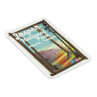 Jasper National park, Canada travel poster Magnet