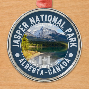 Jasper National Park, Canadian Rockies Metal Tree Decoration