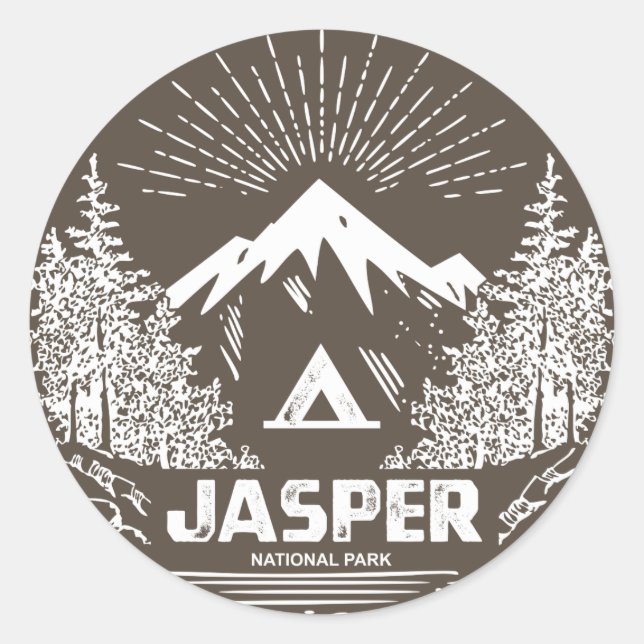 Jasper National Park Classic Round Sticker (Front)