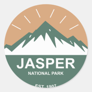 Jasper National Park Classic Round Sticker