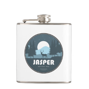 Jasper National Park Deer Hip Flask
