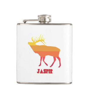 Jasper National Park Elk Hip Flask
