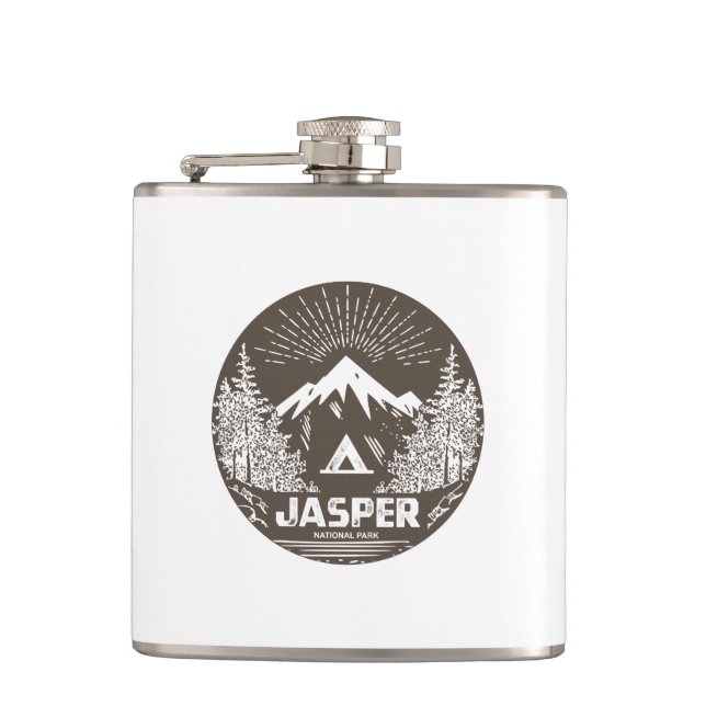 Jasper National Park Hip Flask (Front)