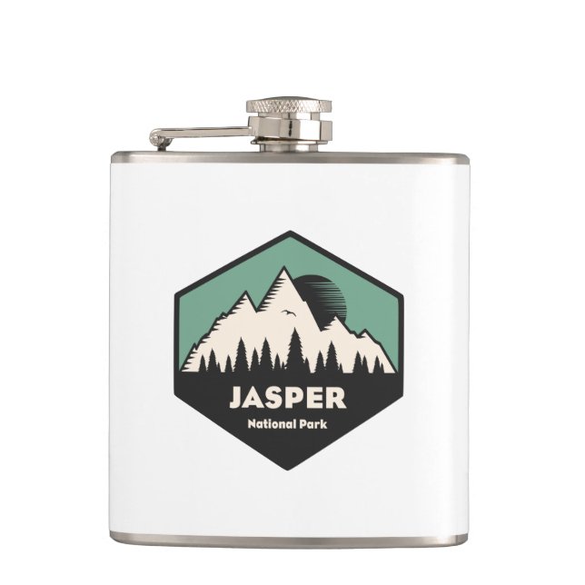Jasper National Park Hip Flask (Front)