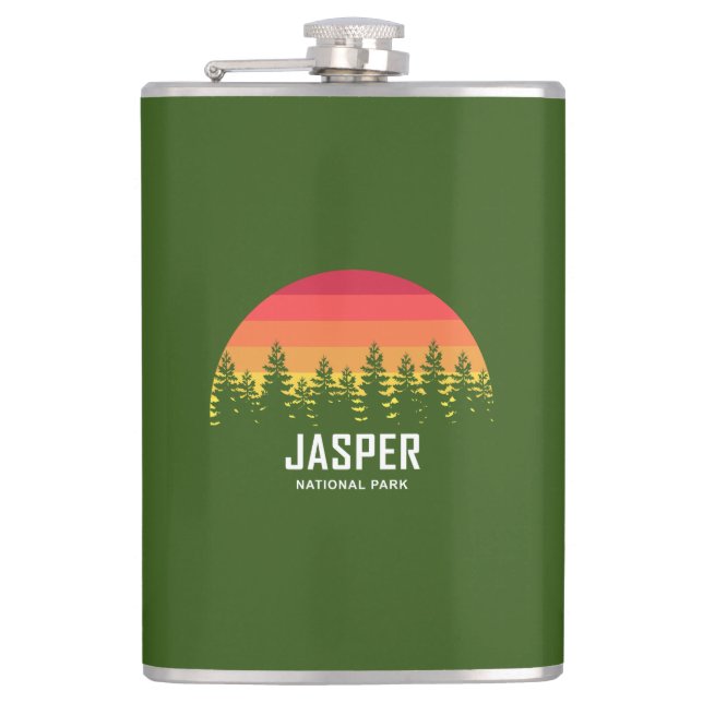 Jasper National Park Hip Flask (Front)