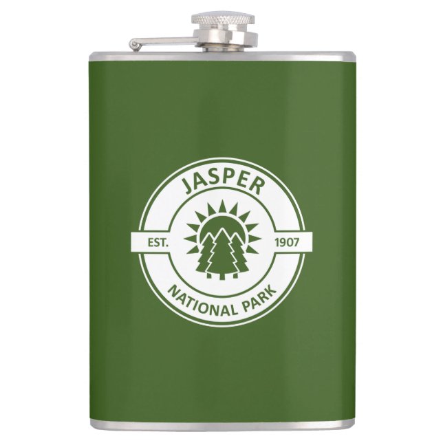 Jasper National Park Hip Flask (Front)