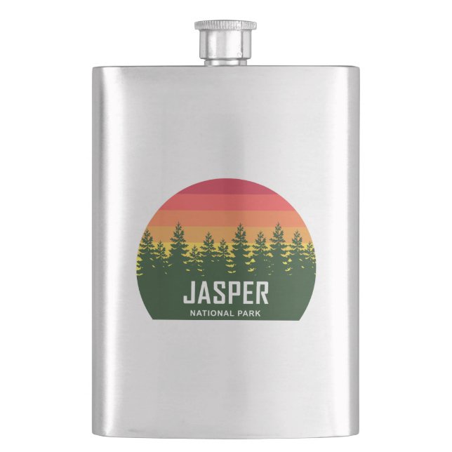Jasper National Park Hip Flask (Front)