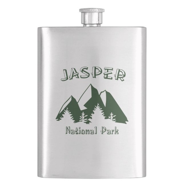 Jasper National Park Hip Flask (Front)