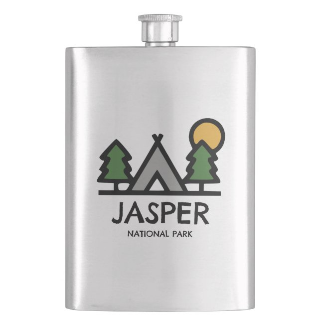 Jasper National Park Hip Flask (Front)