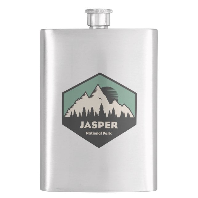 Jasper National Park Hip Flask (Front)