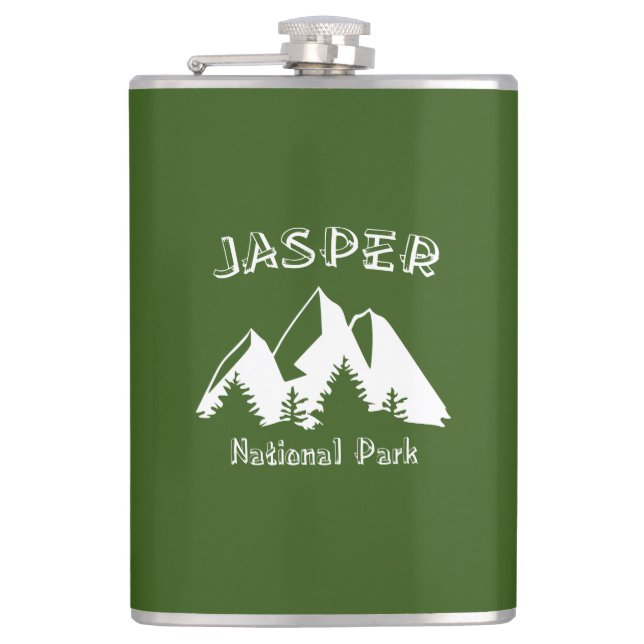 Jasper National Park Hip Flask (Front)