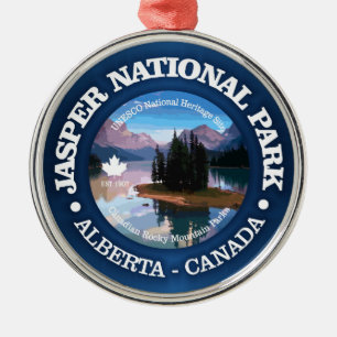Jasper National Park (Maligne Lake) Metal Tree Decoration