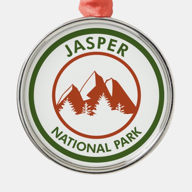 Jasper National Park Metal Tree Decoration (Front)