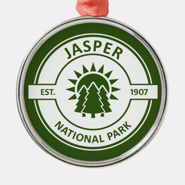 Jasper National Park Metal Tree Decoration (Front)