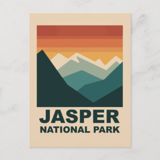 Jasper National Park Minimalist Outdoor Design Postcard