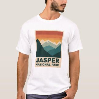 Jasper National Park Minimalist Outdoor Design T-Shirt