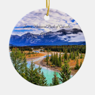 Jasper National Park of Canada Ceramic Tree Decoration