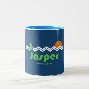 Jasper National Park Retro Two-Tone Coffee Mug
