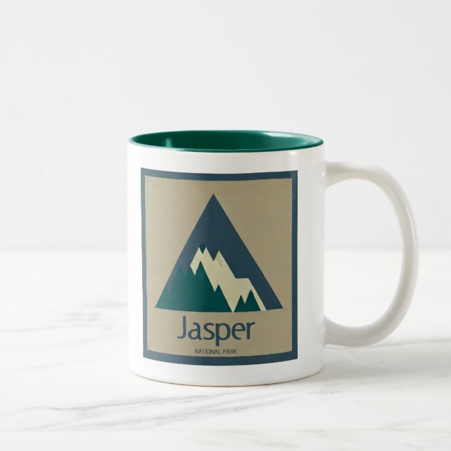Jasper National Park Rustic Two-Tone Coffee Mug (Right)