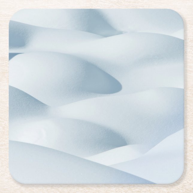 Jasper National Park, Snow Mounds Square Paper Coaster (Front)