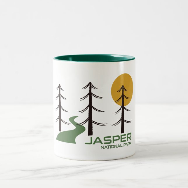 Jasper National Park Trail Two-Tone Coffee Mug (Center)