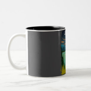 Jasper National Park Vintage Minimal Retro Travel Two-Tone Coffee Mug