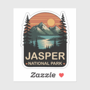 Jasper National Park Vintage Mountain Design