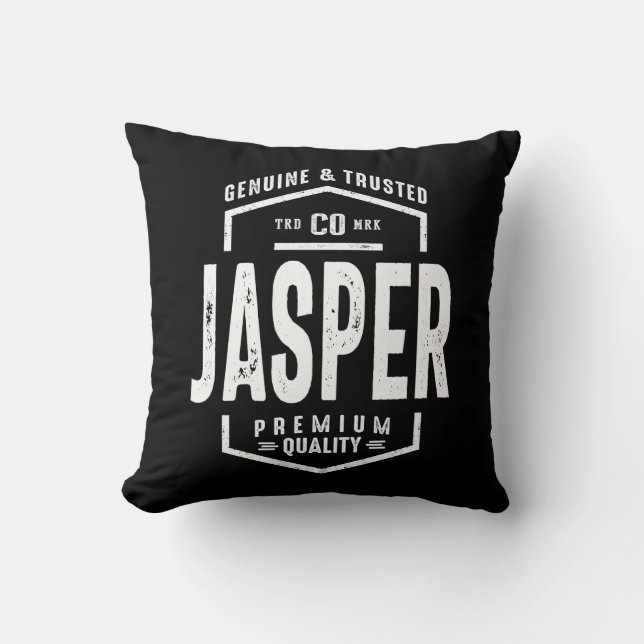 Jasper Personalised Name Birthday Gift Cushion (Front)